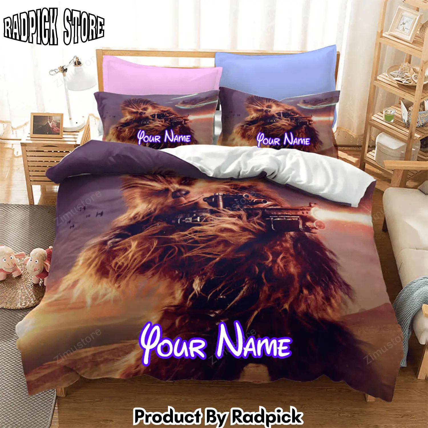 Radpick star wars cosplay personalized name bedding set duvet cover christmas bed sheets sets1768 rp3272011